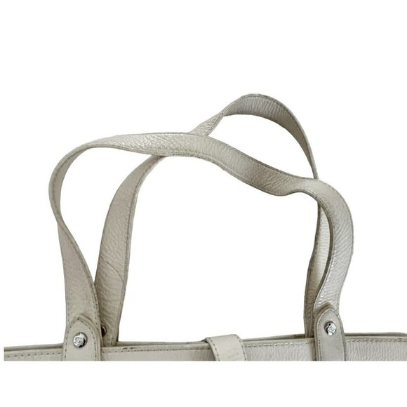 Burberry Cream Canvas Stowell Roll Up Tote Vintage 80s - Picture 5 of 11